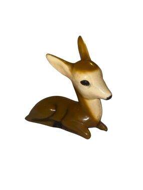 Vintage chalkware deer figurine